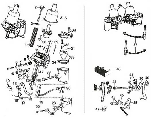 Diagram, SU HS2 Carburetor