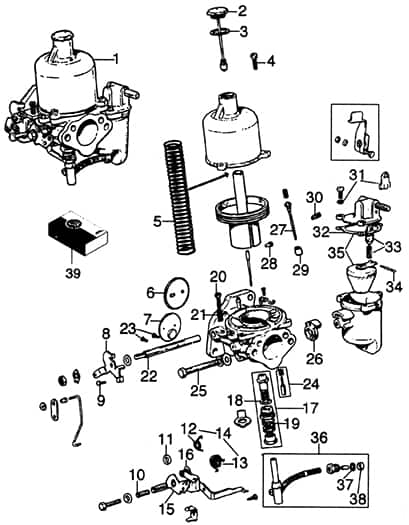 SU HS4 carburetor diagram