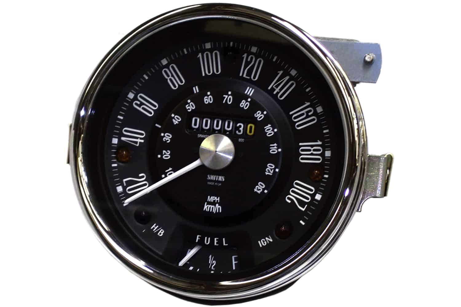 Speedometer, Cooper S, 200kph, Smiths, Black (13H4444)