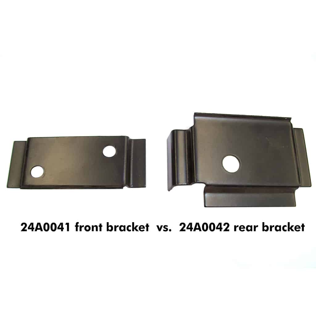 24A0041 front bracket, compared to 24A0042 rear right bracket