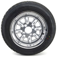 12"x5" Minilite-style Wheel + Yokohama Tire, Scratch & Dent (C-21A1966SND1) 