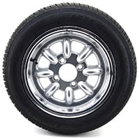 12"x5" Minilite-style Wheel + Yokohama Tire, Scratch & Dent (C-21A1966SND2) 