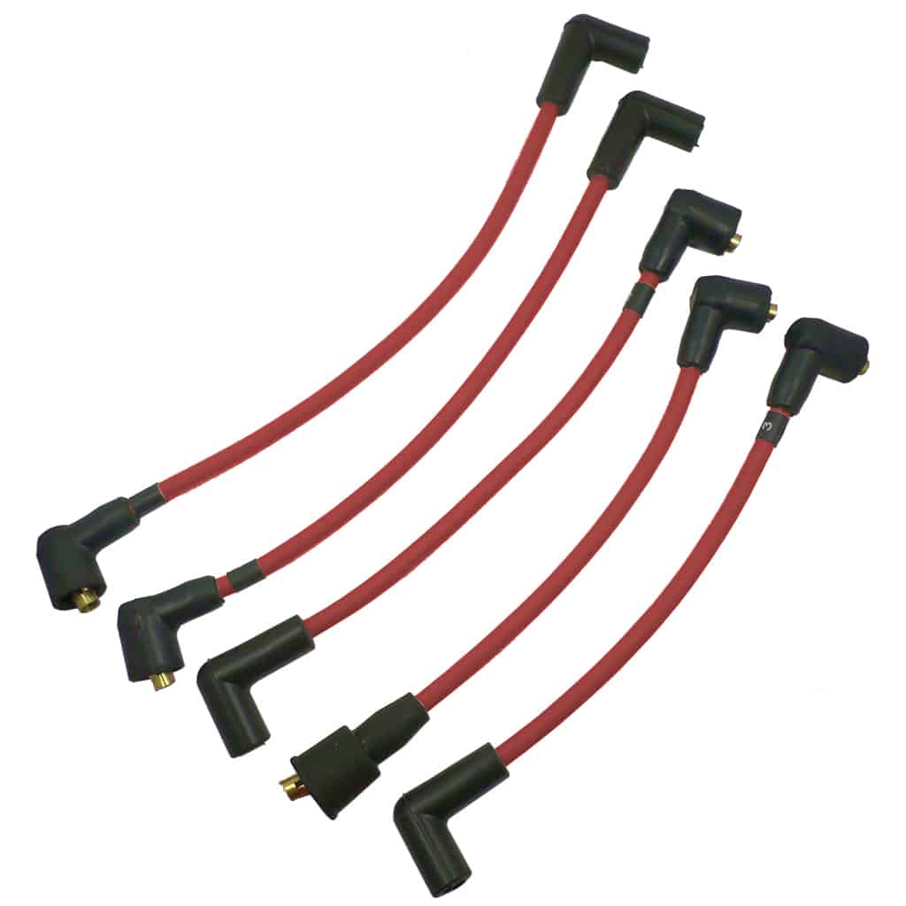Spark Plug Wire Set, Top-exit Cap, High Performance, Red (IGN962RED)
