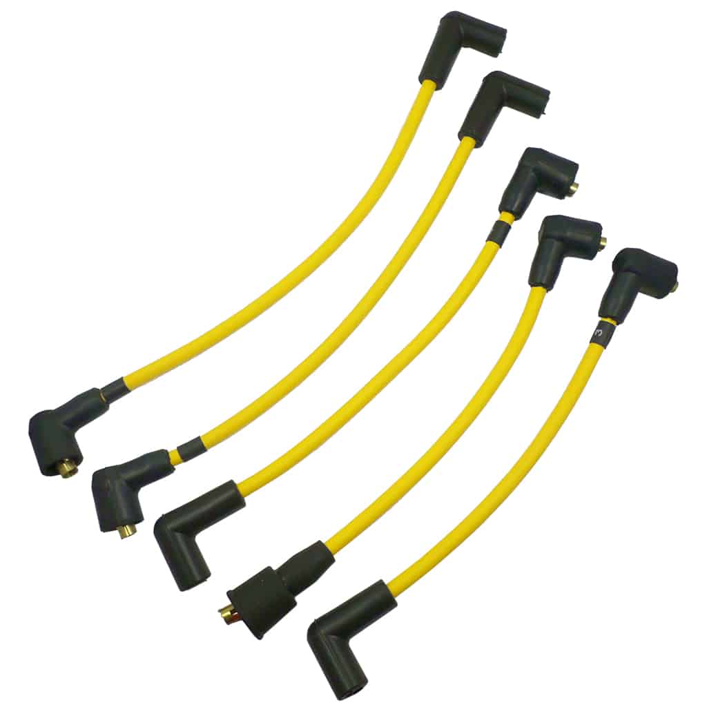 Spark Plug Wire Set, Top-exit Cap, High Performance, Yellow (IGN962YEL)