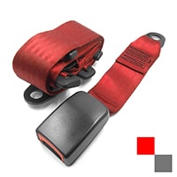 Seat Belt, Rear, 3-point, Static, Red (SAC0199R)